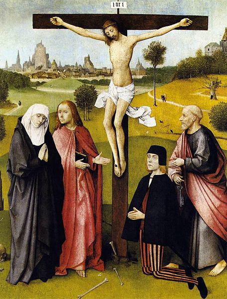 Hieronymus Bosch Crucifixion with a Donor Sweden oil painting art